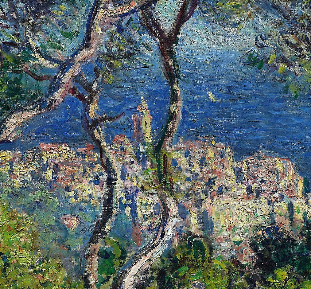 Bordighera by Claude Monet, 3d Printed with texture and brush strokes looks like original oil painting.