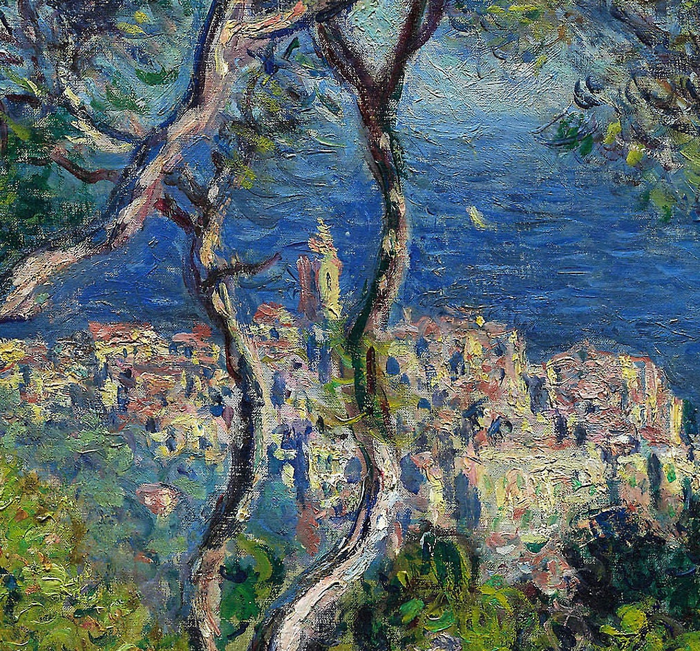 Claude Monet Bordighera 3D Print: Textured Impressionist Art