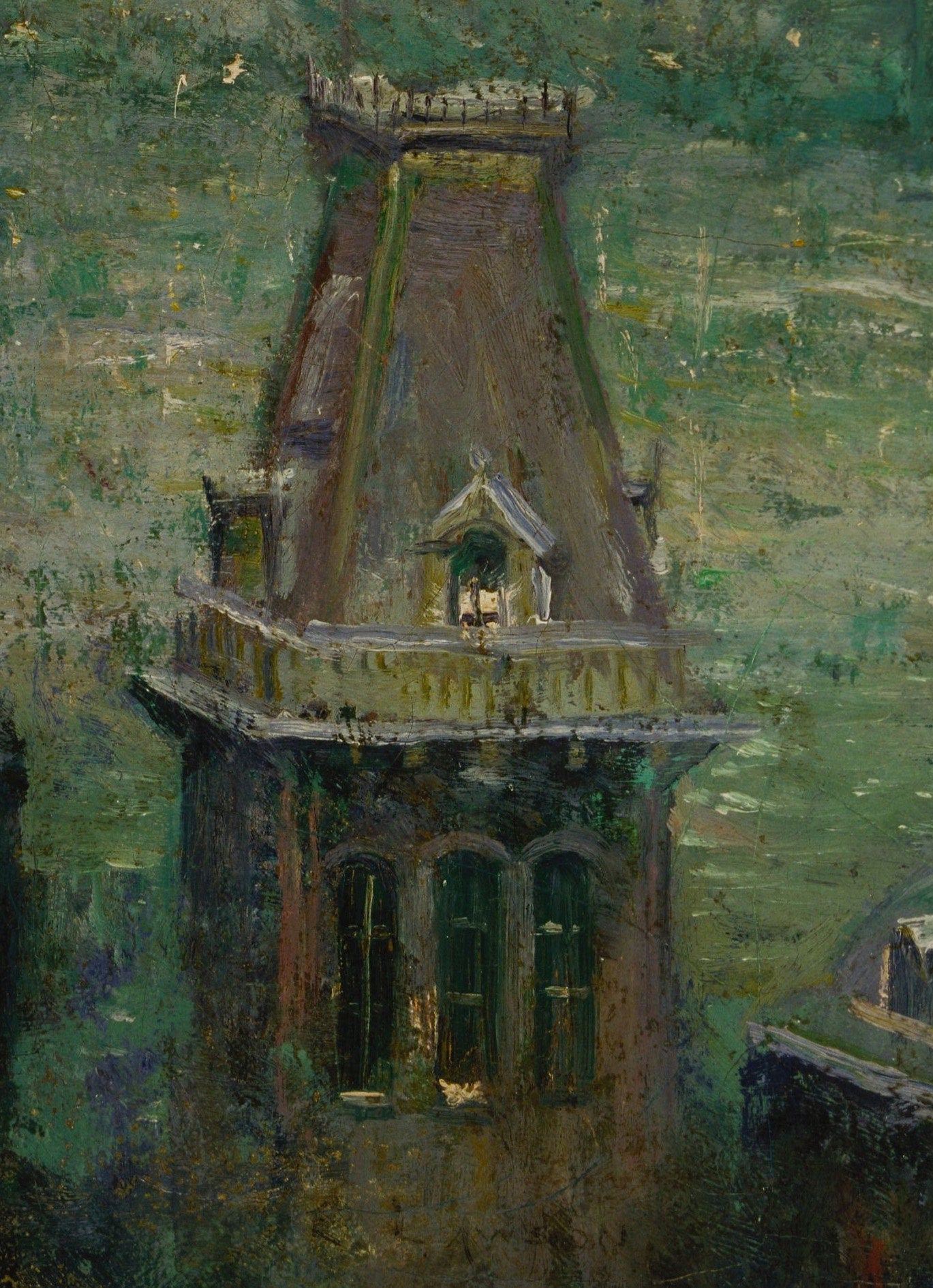 Ernest Lawson Brooklyn Bridge 3D Textured Print: Museum Art Reproduction