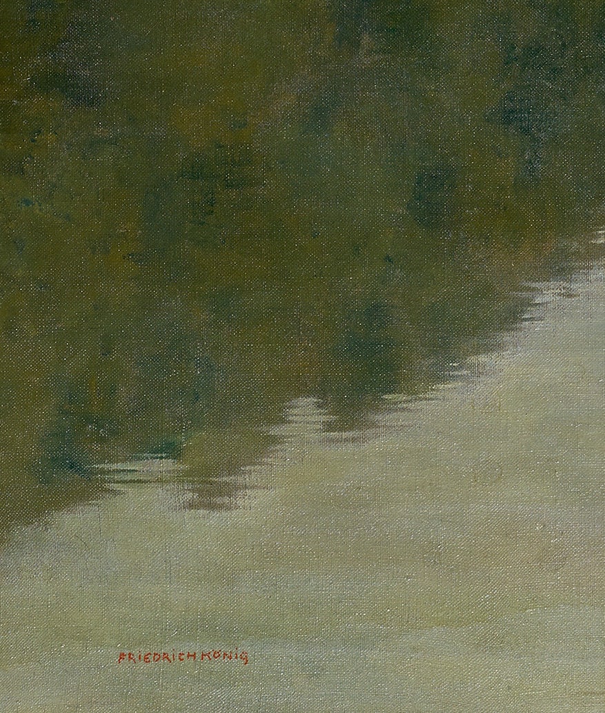 Friedrich König: Der stille Teich 3D Printed Oil Painting Replica