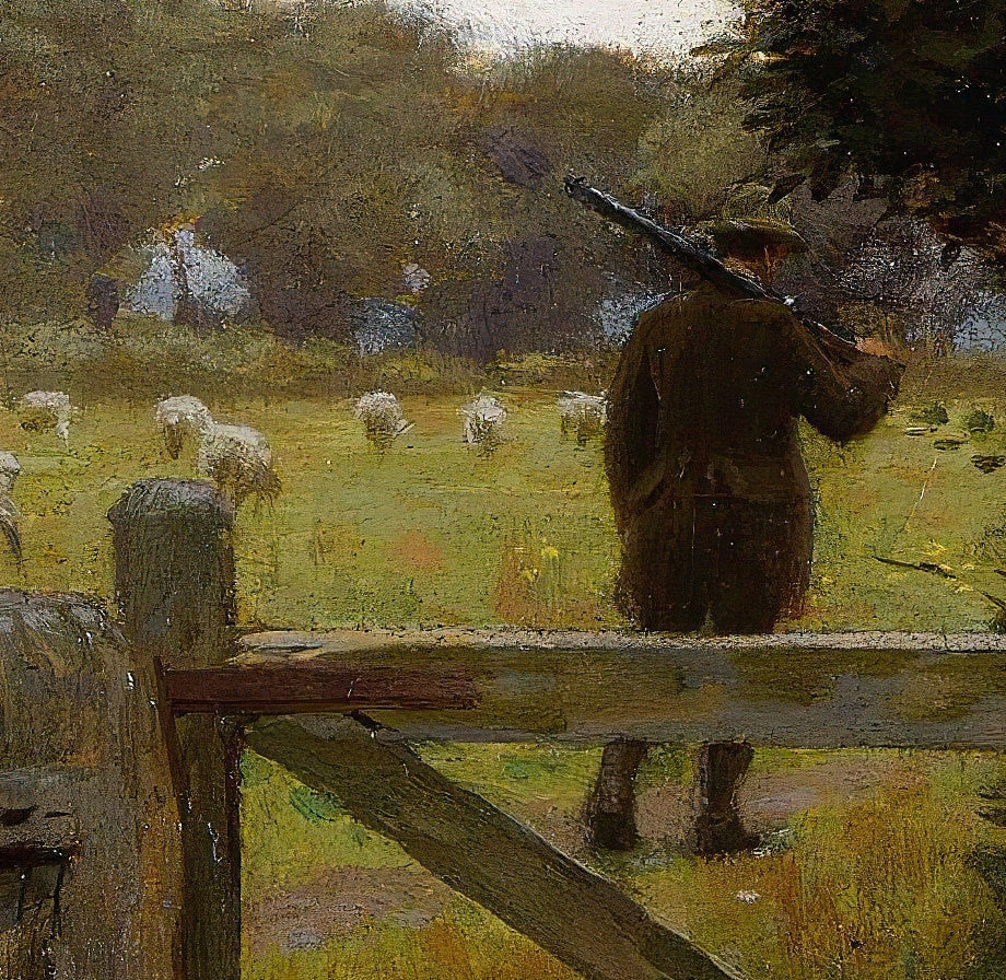 Edmund Blair Leighton "Off" 3D Print: Textured Brushstrokes