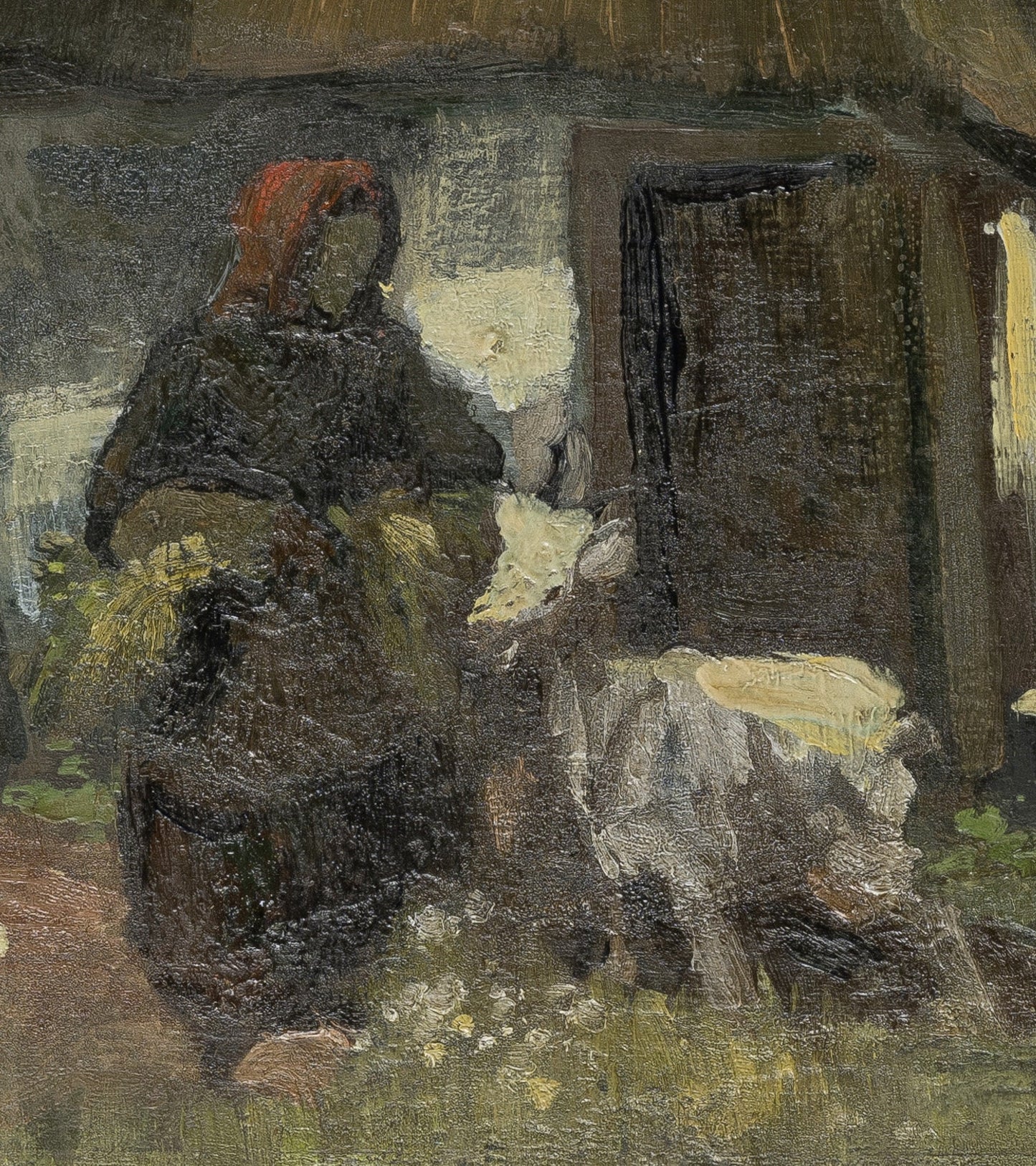 Van Gogh Farmhouse in Nuenen: 3D Printed Textured Oil Painting