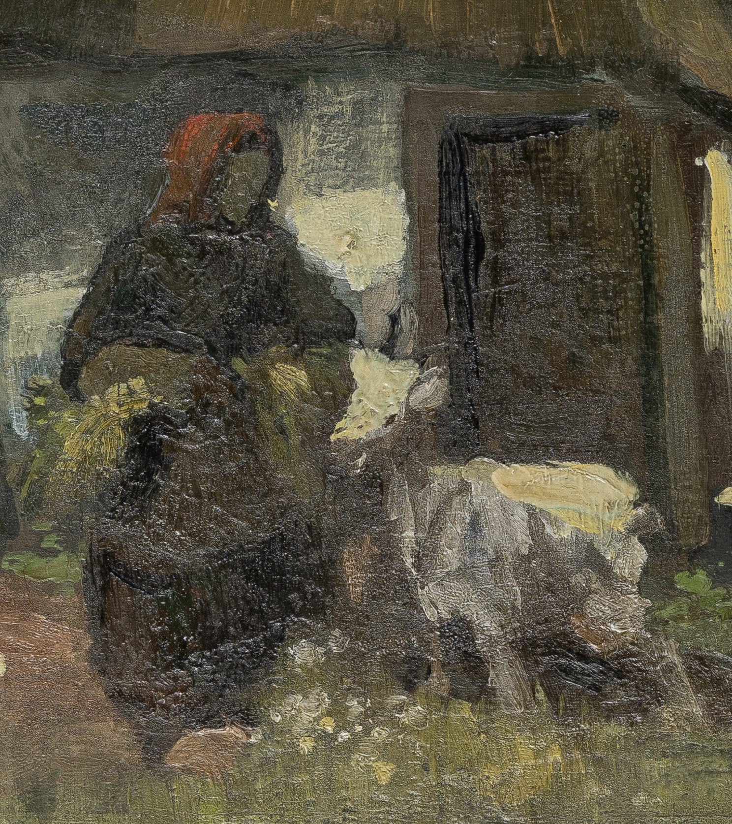 Van Gogh Farmhouse in Nuenen: 3D Printed Textured Oil Painting