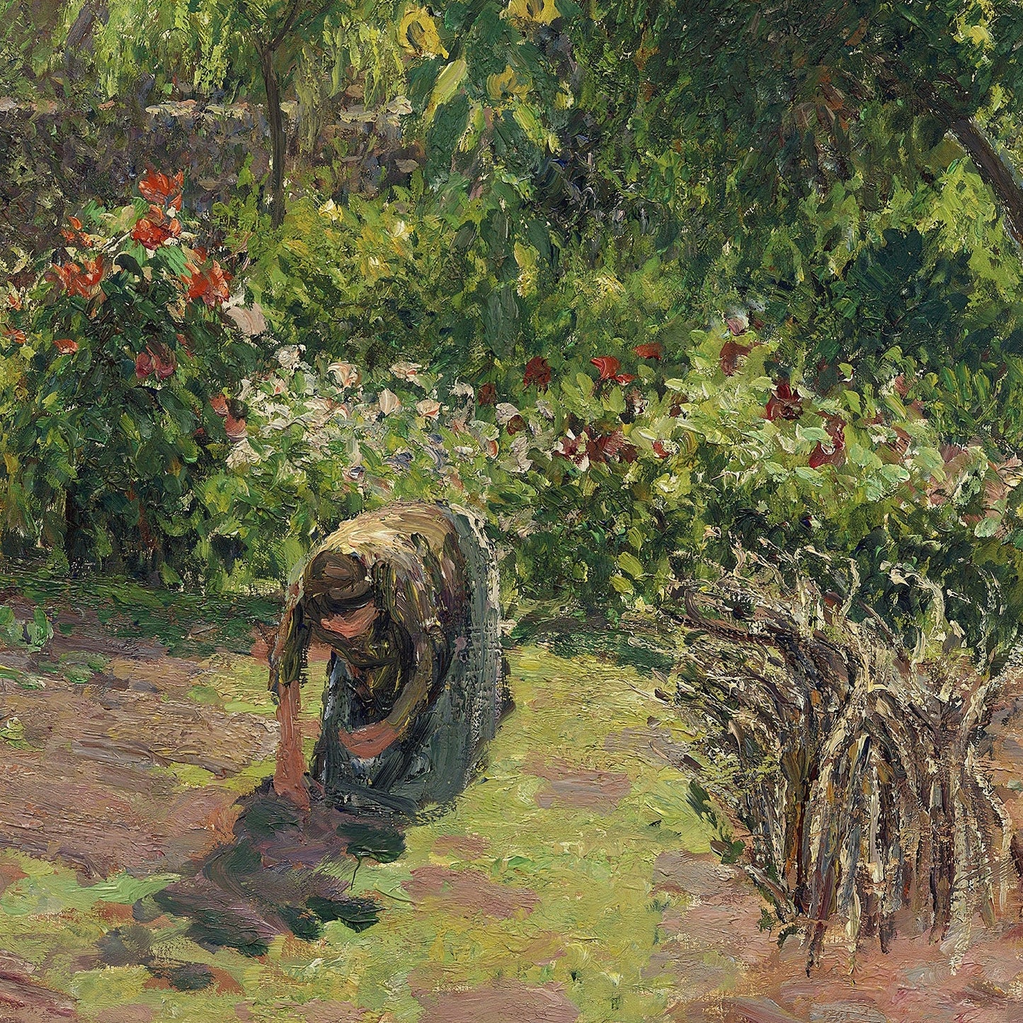 The Artist’s Garden at Eragny by Camille Pissarro, 3d Printed with texture and brush strokes looks like original oil painting.