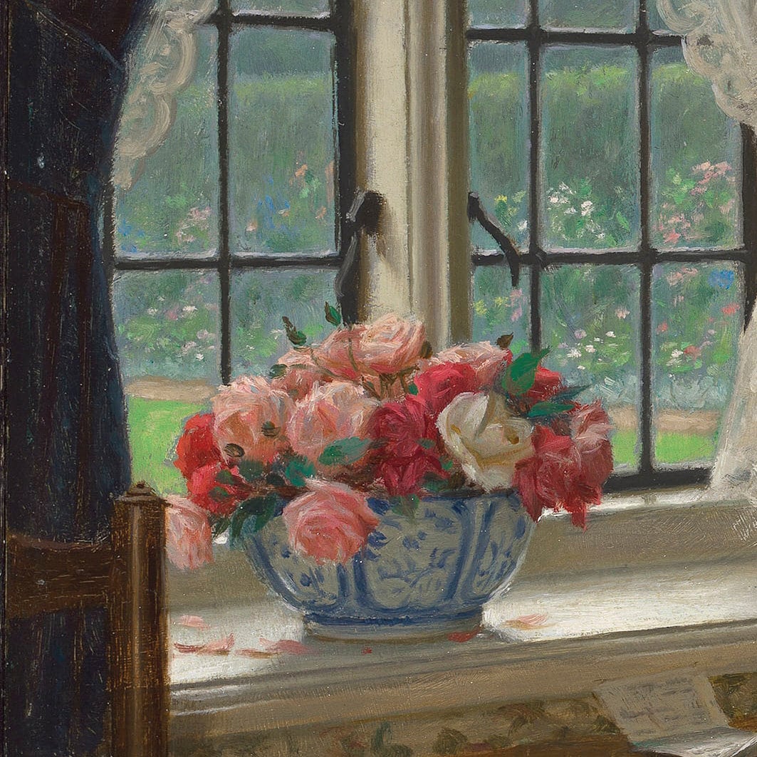Straying Thoughts by Edmund Blair Leighton: 3D Textured Print