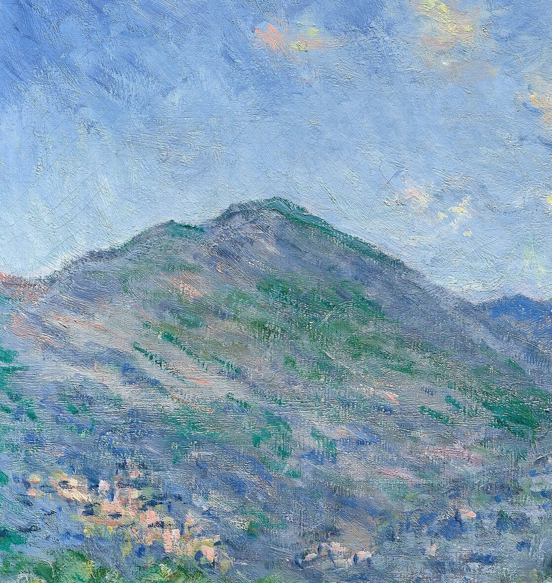 Valle Buona, Near Bordighera by Claude Monet, 3d Printed with texture and brush strokes looks like original oil painting.