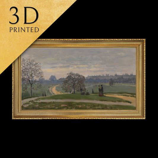 Peupliers au bord de l’Epte, automne by Claude Monet, 3d Printed with texture and brush strokes looks like original oil painting