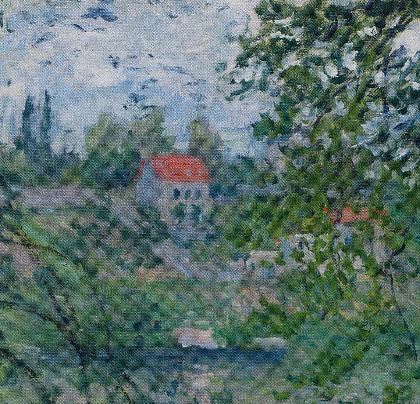 Through the Trees by Claude Monet, 3d Printed with texture and brush strokes looks like original oil painting.