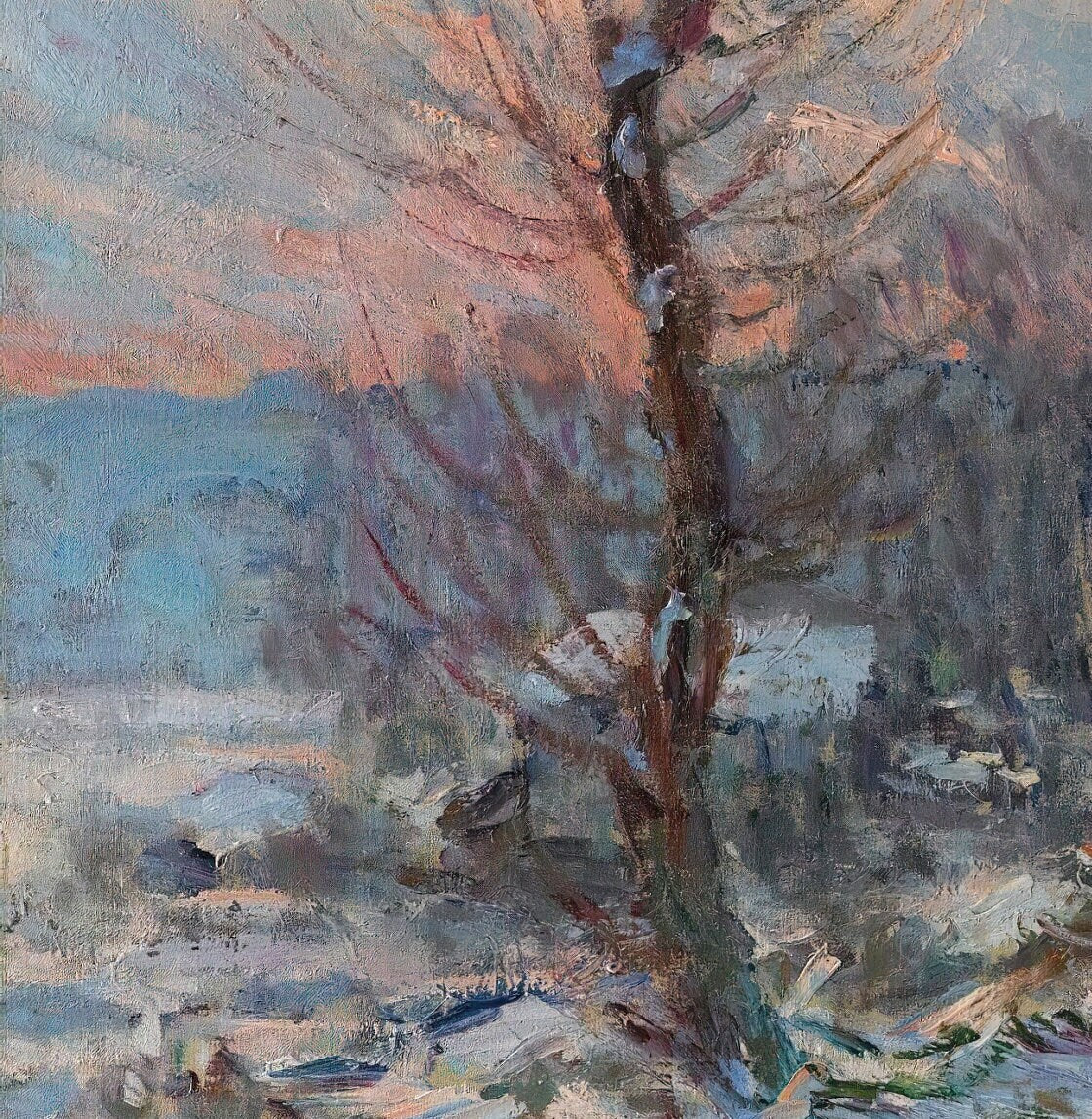 L’entrée De Giverny En Hiver by Claude Monet, 3d Printed with texture and brush strokes looks like original oil painting.