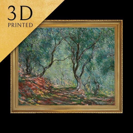 Bois d’oliviers au jardin Moreno by Cloude Monet ,3d Printed with texture and brush strokes looks like original oil painting