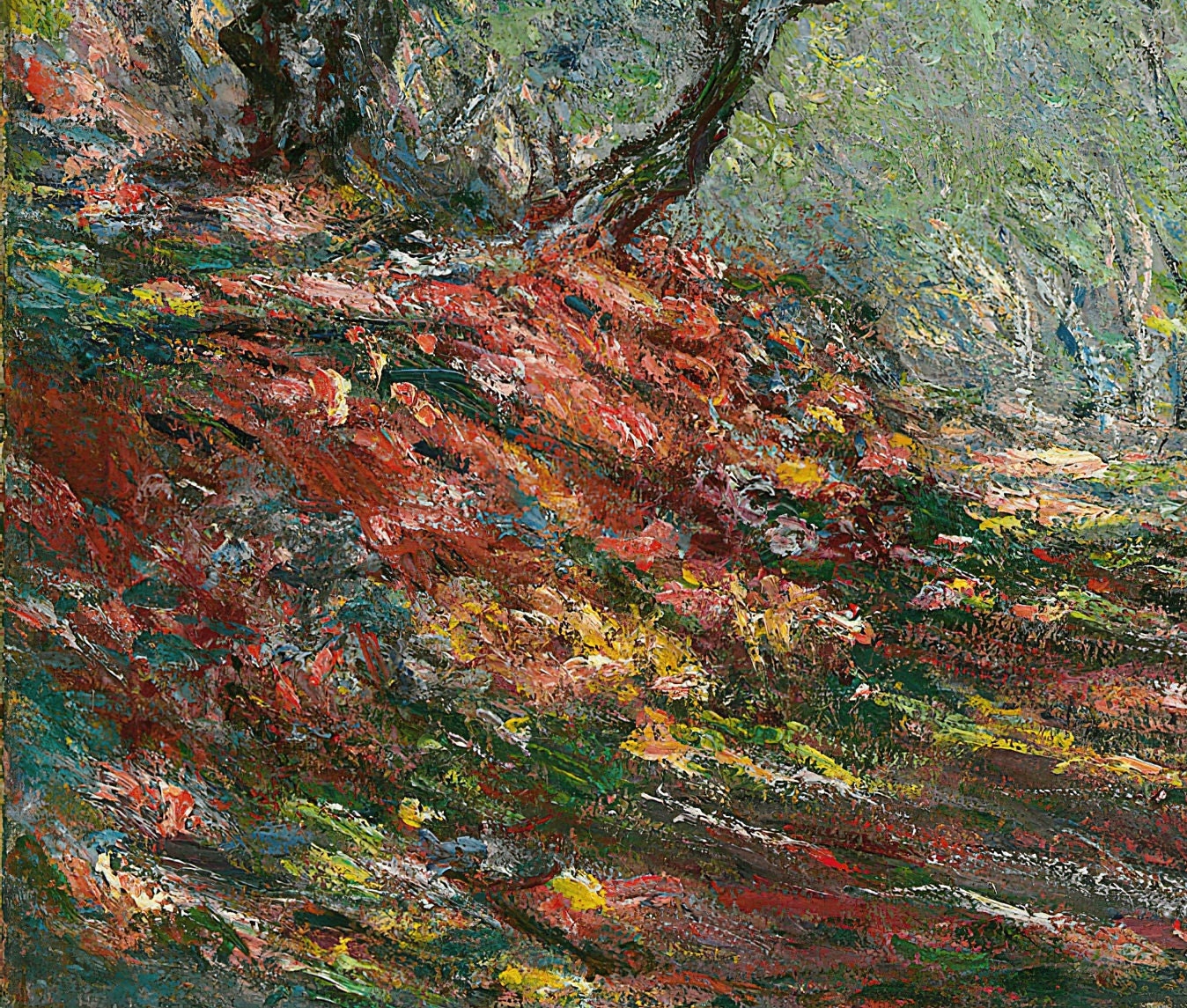 Bois d’oliviers au jardin Moreno by Cloude Monet ,3d Printed with texture and brush strokes looks like original oil painting