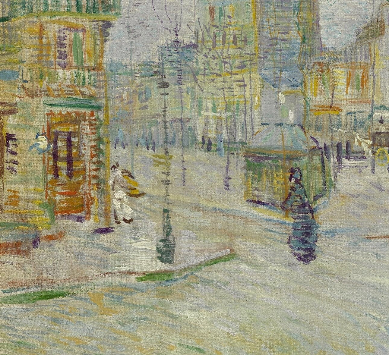 Boulevard de Clichy by Cloud Monet, 3d Printed with texture and brush strokes looks like original oil painting.