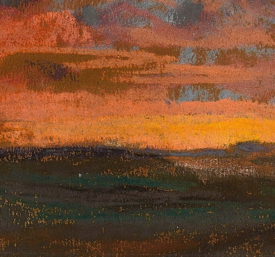 Claude Monet Sunset: Textured 3D Print - Brushstroke Effect