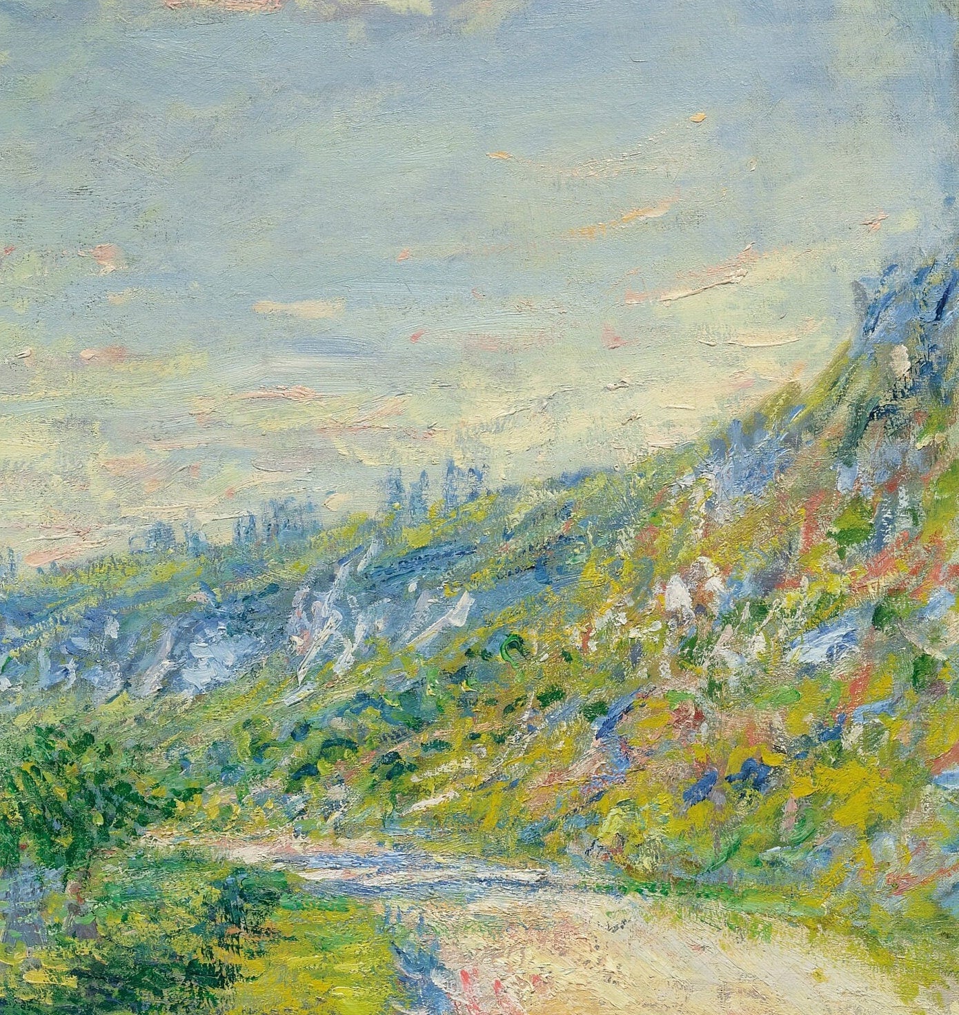 La Route De Vétheuil by Cloude Monet, 3d Printed with texture and brush strokes looks like original oil painting.