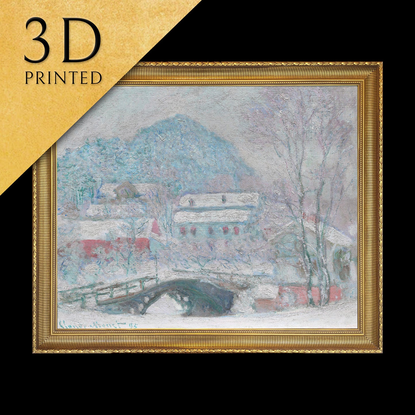 Sandvika by Cloude Monet, 3d Printed with texture and brush strokes looks like original oil painting.