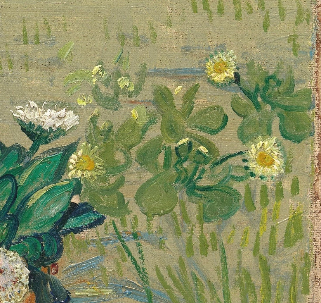 Daisies, Arles by Van Gogh, 3d Printed with texture and brush strokes looks like original oil painting.