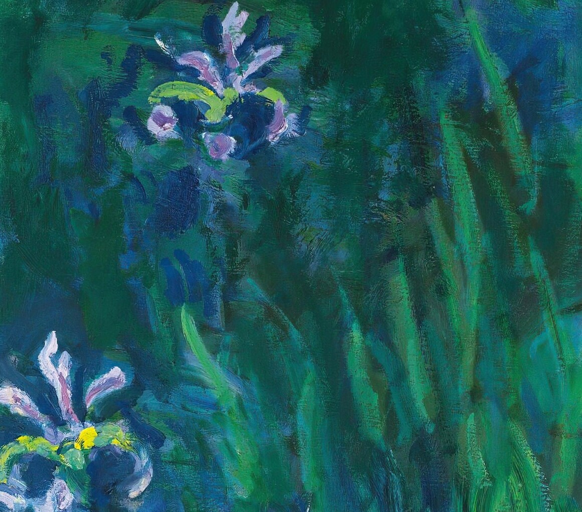 Iris by Cloude Monet, 3d Printed with texture and brush strokes looks like original oil-painting.