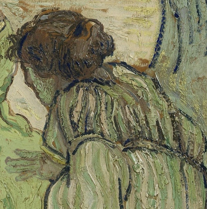 The raising of Lazarus by Van Gogh, 3d Printed with texture and brush strokes looks like original oil painting.