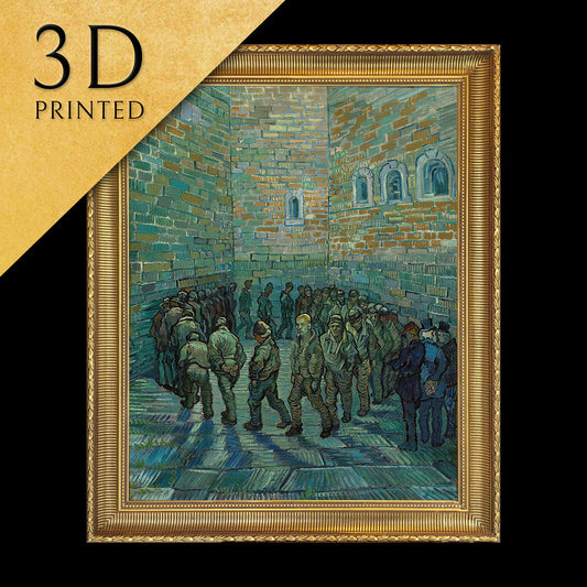 The Prison Courtyard - by Van gogh ,3d Printed with texture and brush strokes looks like original oil-painting,code:679