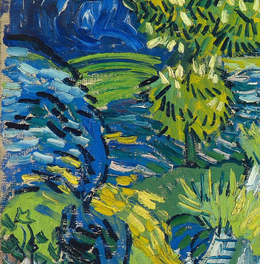Stairway at Auvers - b Van gogh,3d Printed with texture and brush strokes looks like original oil-painting,code:693
