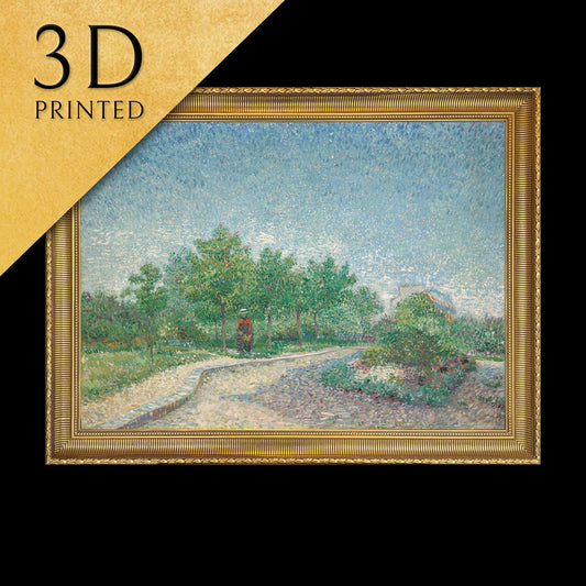 Stairway at Auvers - b Van gogh,3d Printed with texture and brush strokes looks like original oil-painting,code:694