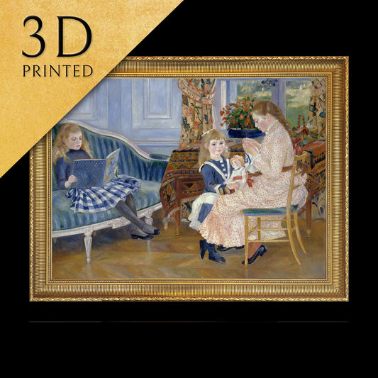 Children’s Afternoon at Wargemont - by Pierre Renoir,3d Printed with texture and brush strokes looks like original oil-painting,code:706