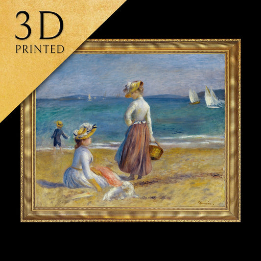 Figures on the Beach - by Pierre Auguste Renoir,3d Printed with texture and brush strokes looks like original oil-painting,code:710