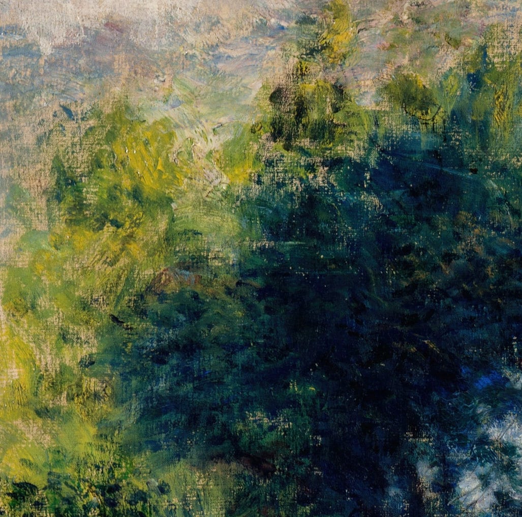 Renoir Garden 3D Print: Textured Brushstrokes, Impressionist Art