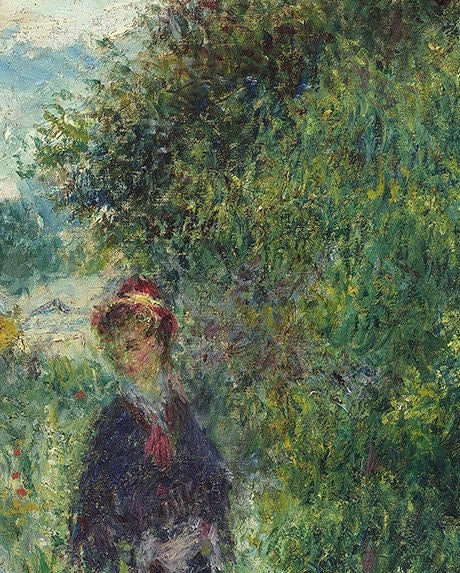 Renoir Picking Flowers 3D Print: Textured Impressionist Art