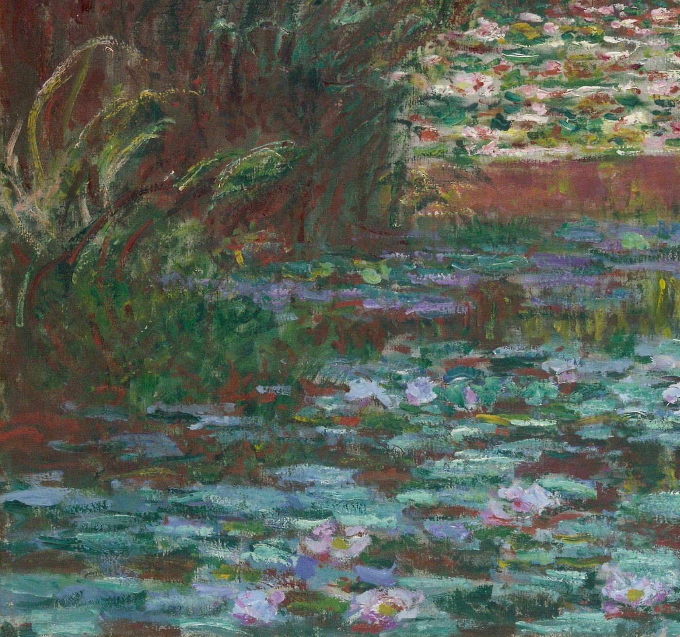 Water Lily Pond by Claude Monet, 3d Printed with texture and brush strokes looks like original oil painting.