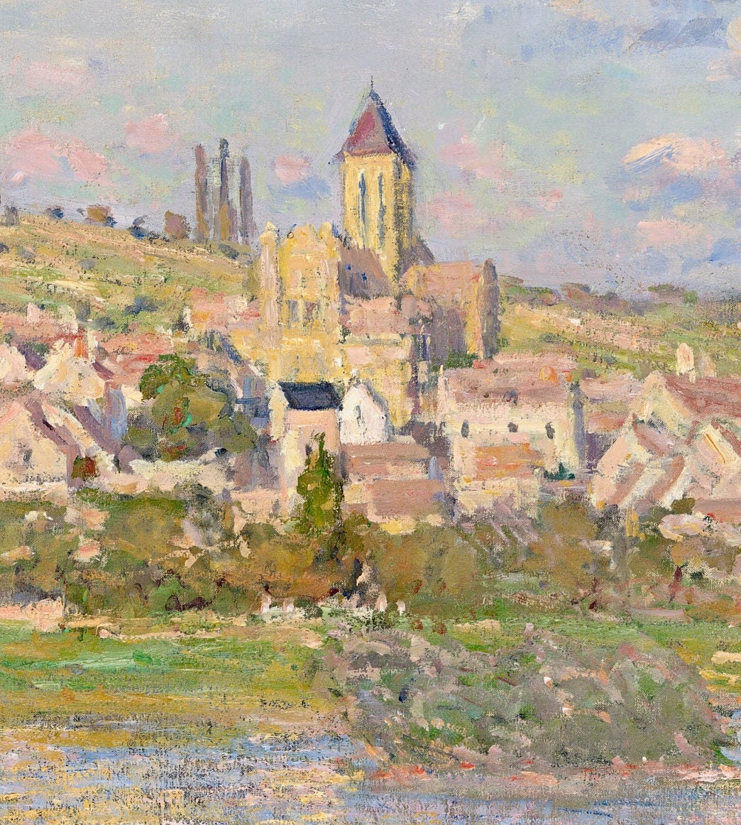 Vetheuil by Claude Monet , 3d Printed with texture and brush strokes looks like original oil painting.