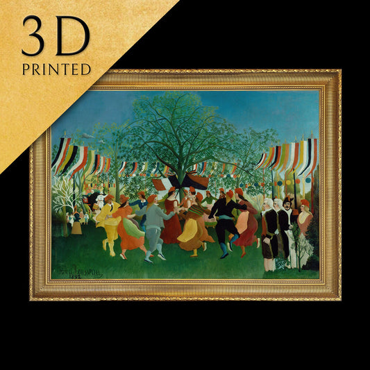 A Centennial of Independence by Henri Rousseau, 3d Printed with texture and brush strokes looks like original oil-painting, code:783
