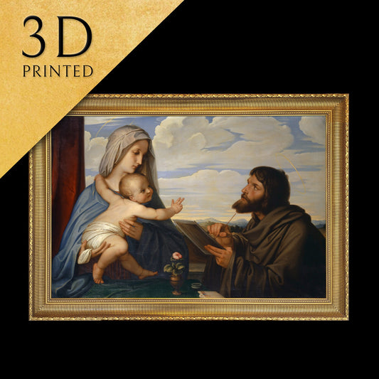 Saint Luke Painting the Virgin- by Eduard von Steinle,3d Printed with texture and brush strokes looks like original oil-painting code:785