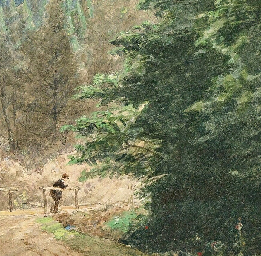Jasper Francis Cropsey Painting: Greenwood Notch, New Jersey - 3D Textured Print