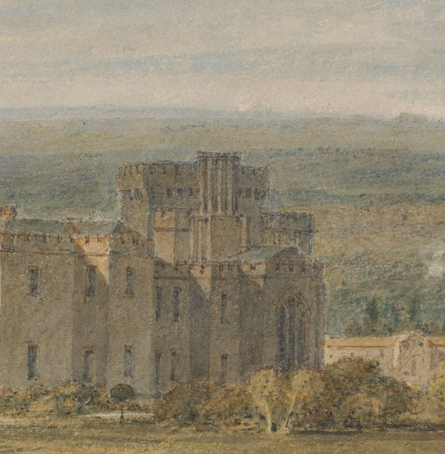 Joseph Turner Hampton Court Print: 3D Textured Oil Painting Reproduction
