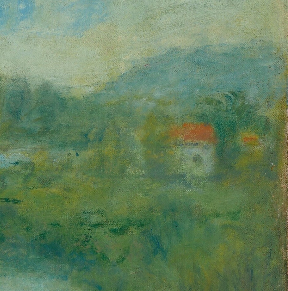 Renoir River Seine Painting: 3D Textured Impressionist Art Print