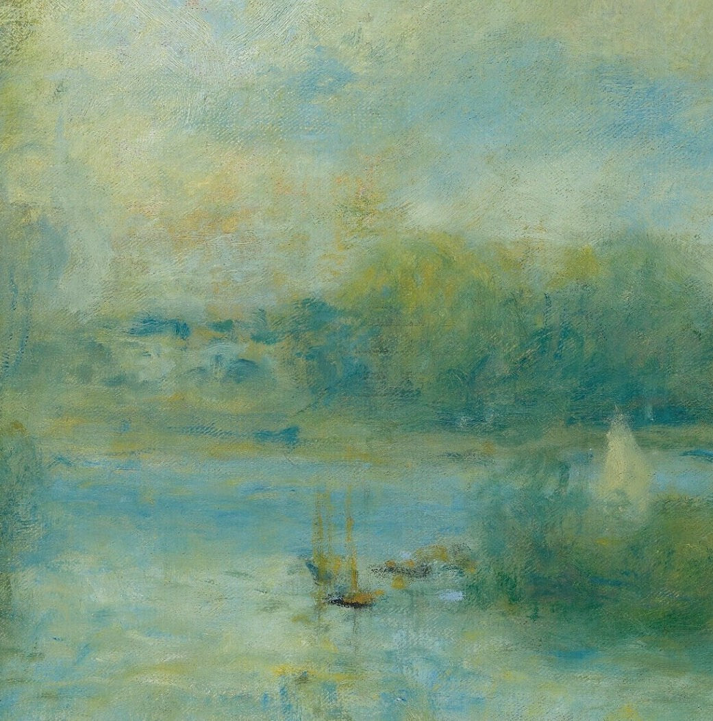 Petit bras de Seine a Argenteuil 1873 by Pierre Renoir,3d Printed with texture and brush strokes looks like original oil painting