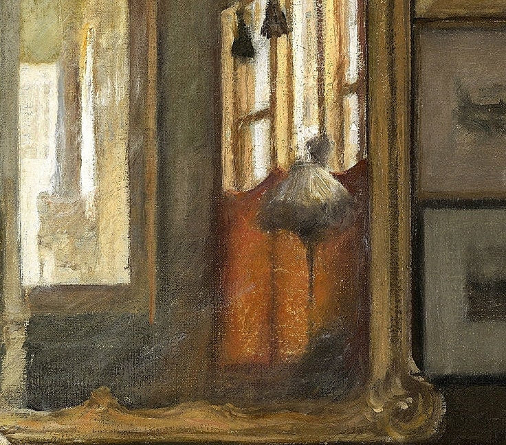 William Merritt Chase Print: A Friendly Call, 3D Textured Reproduction