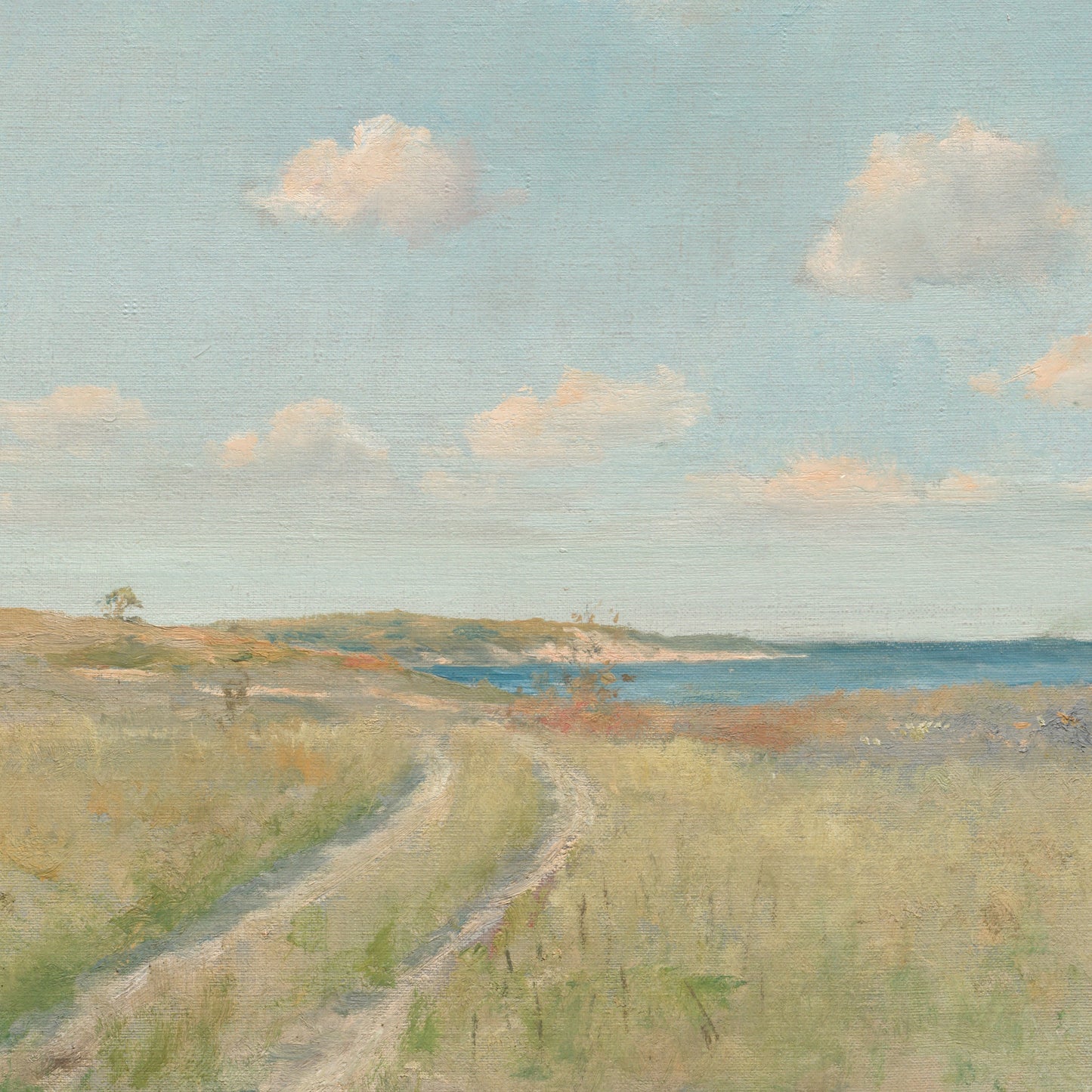 The Old Road to the Sea - William Merritt Chase, 3d Printed with texture and brush strokes looks like original oil-painting, code:801