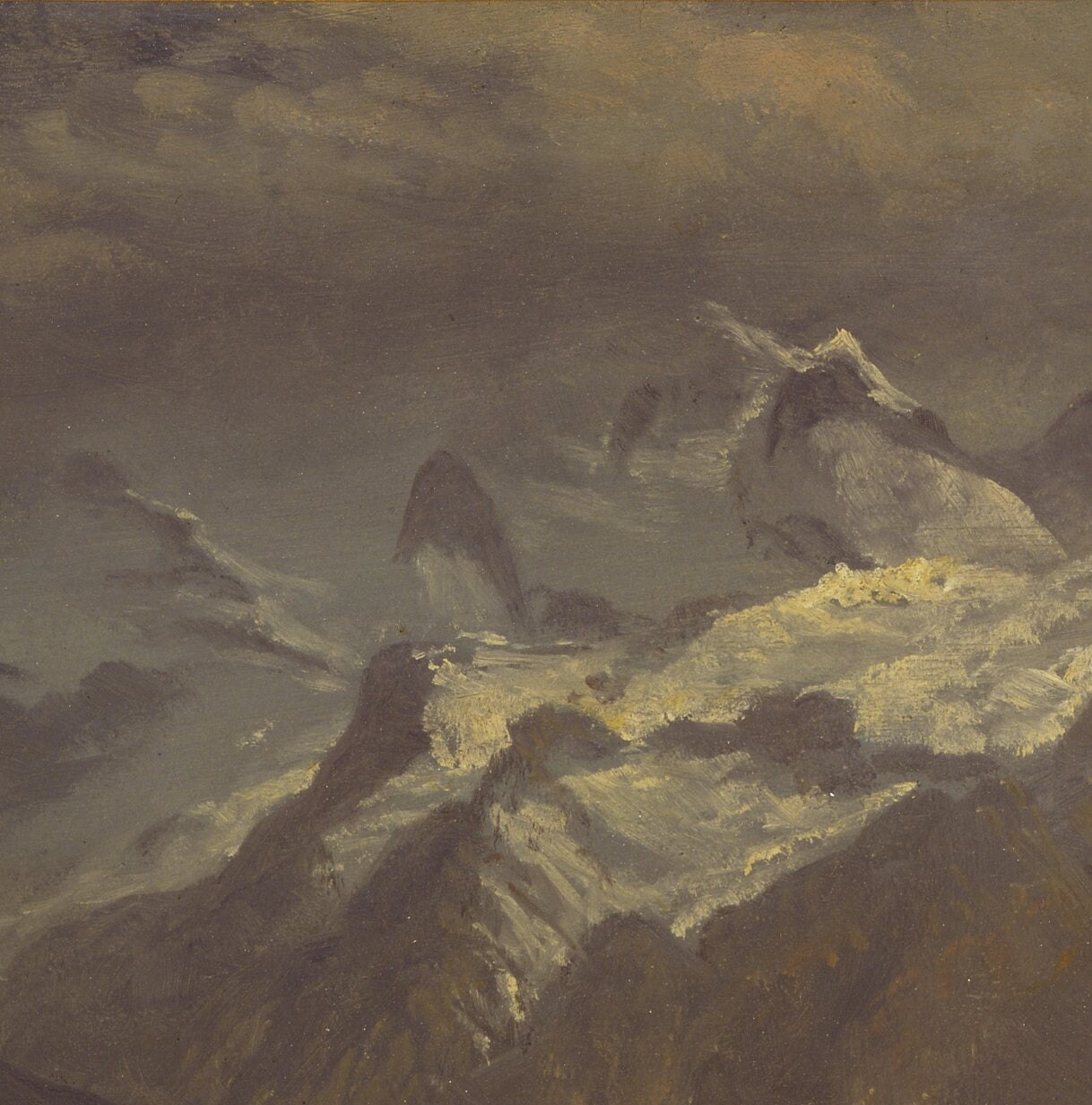 In the High Mountains- by Albert Bierstadt, 3d Printed with texture and brush strokes looks like original oil-painting, code:822