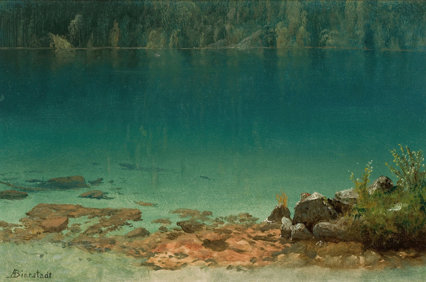 Lake Lucerne - by Albert Bierstadt, 3d Printed with texture and brush strokes looks like original oil painting.