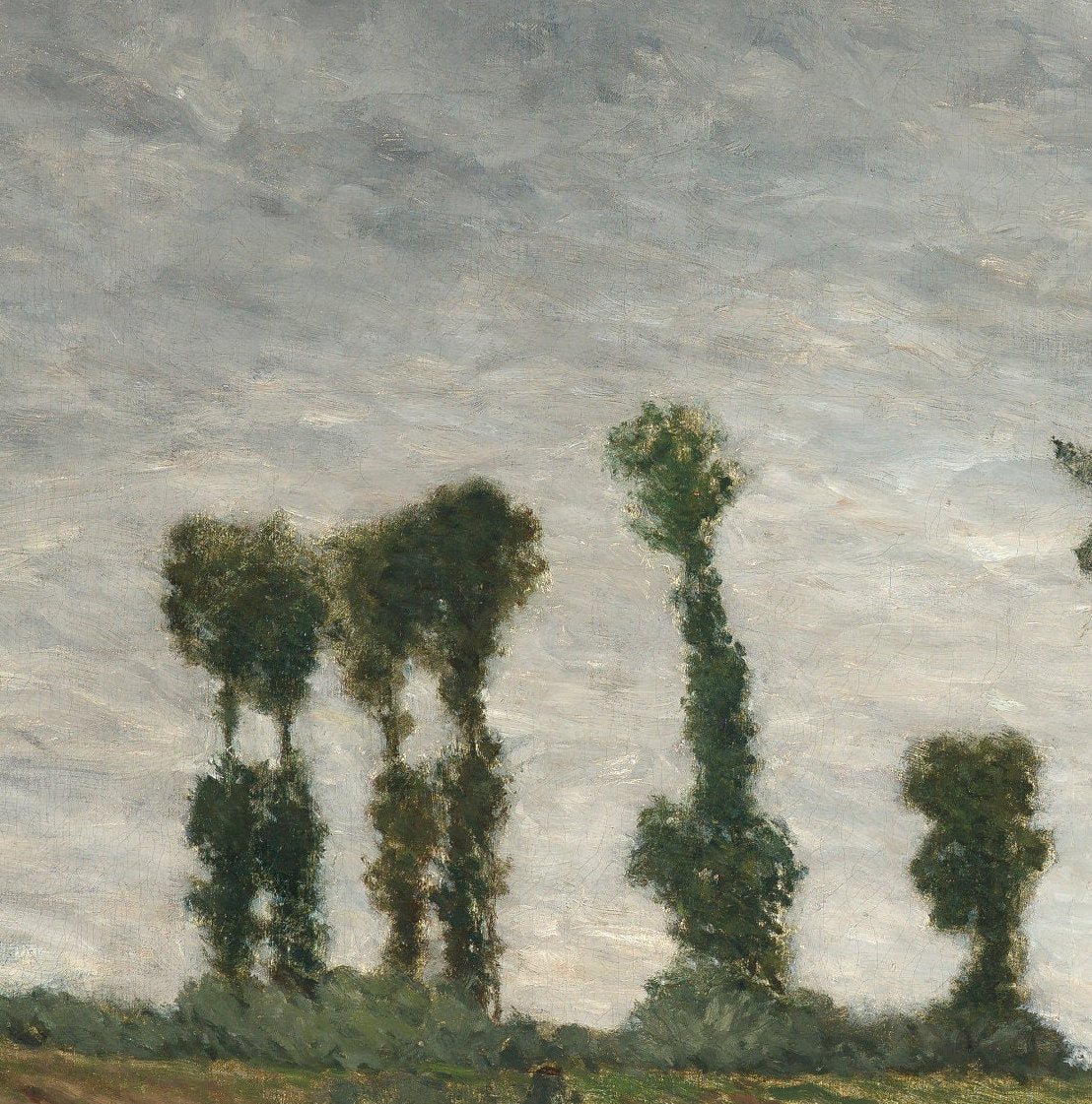Paul Gauguin Landscape Print: 3D Textured Poplars Painting