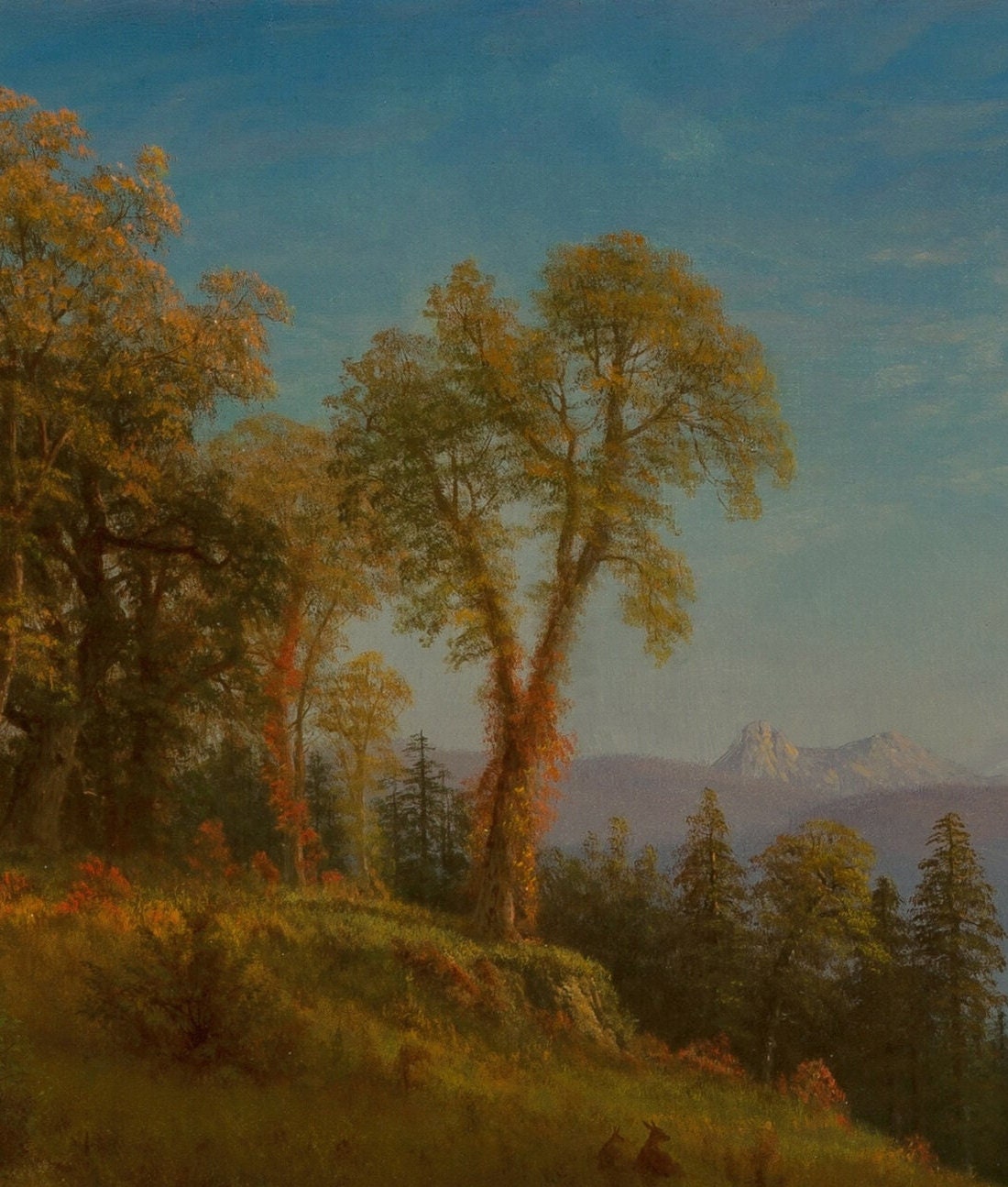 Mount St. Helens 3D Print: Albert Bierstadt Columbia River Painting