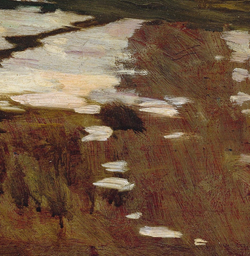 William Merritt Chase Print: Mrs. Chase in Prospect Park, 3D Textured Art