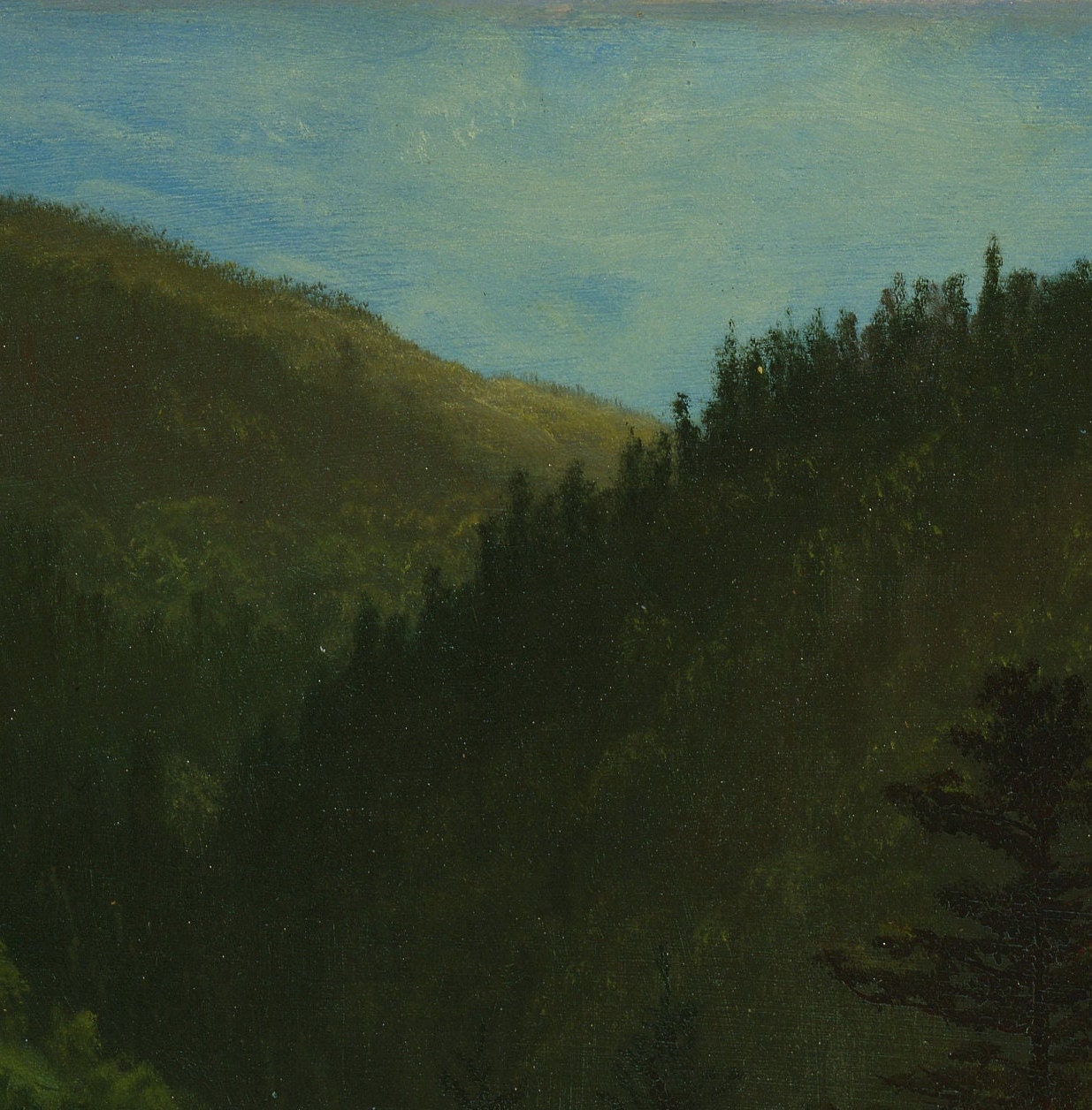 Albert Bierstadt Wooded Landscape: 3D Textured Print