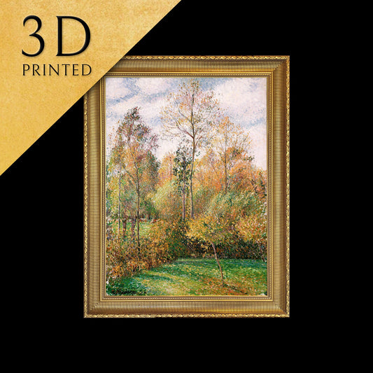 Automne, Peupliers, Eragny - by Camille Pissarro ,3d Printed with texture and brush strokes looks like original oil painting.