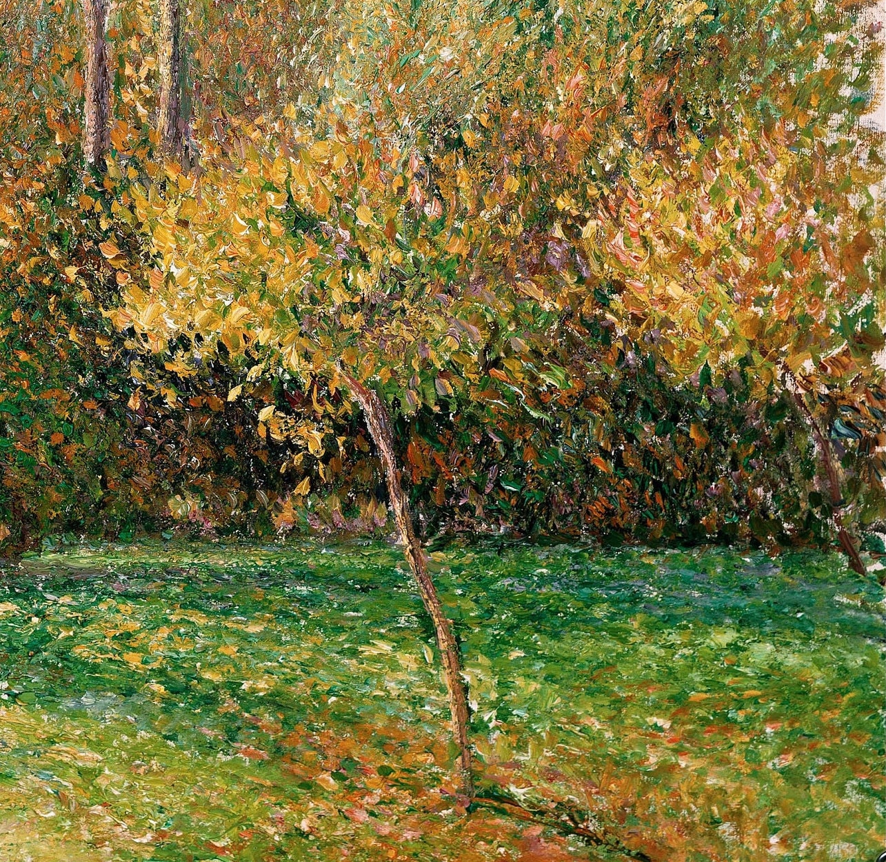 Automne, Peupliers, Eragny - by Camille Pissarro ,3d Printed with texture and brush strokes looks like original oil painting.