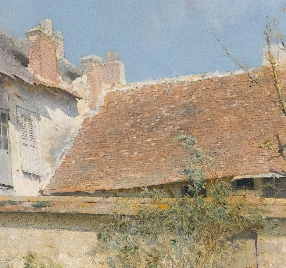 Carl Larsson "A la Campagne" 3D Print: Textured Oil Painting Replica