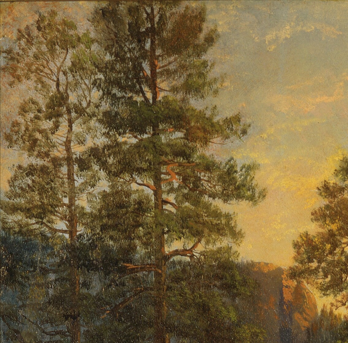 Albert Bierstadt California Redwoods 3D Textured Print