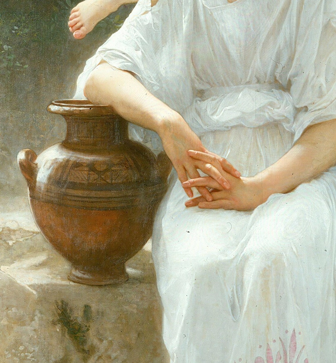 William Bouguereau: Whisperings of Love - 3D Textured Print